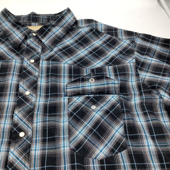 Wrangler Mens Long Sleeve Pearl Snap‎ Shirt Size 3XL - Picture 4 of 7